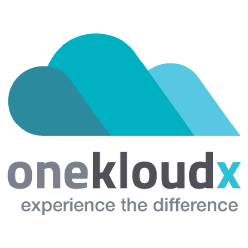 OneKloudX Stacked Teal Logo | NetSuite Partner OneKloudX | NetSuite Partner