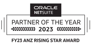OneKloudX celebrates winning Oracle NetSuite Solution Partner FY23 Rising Star Award.
