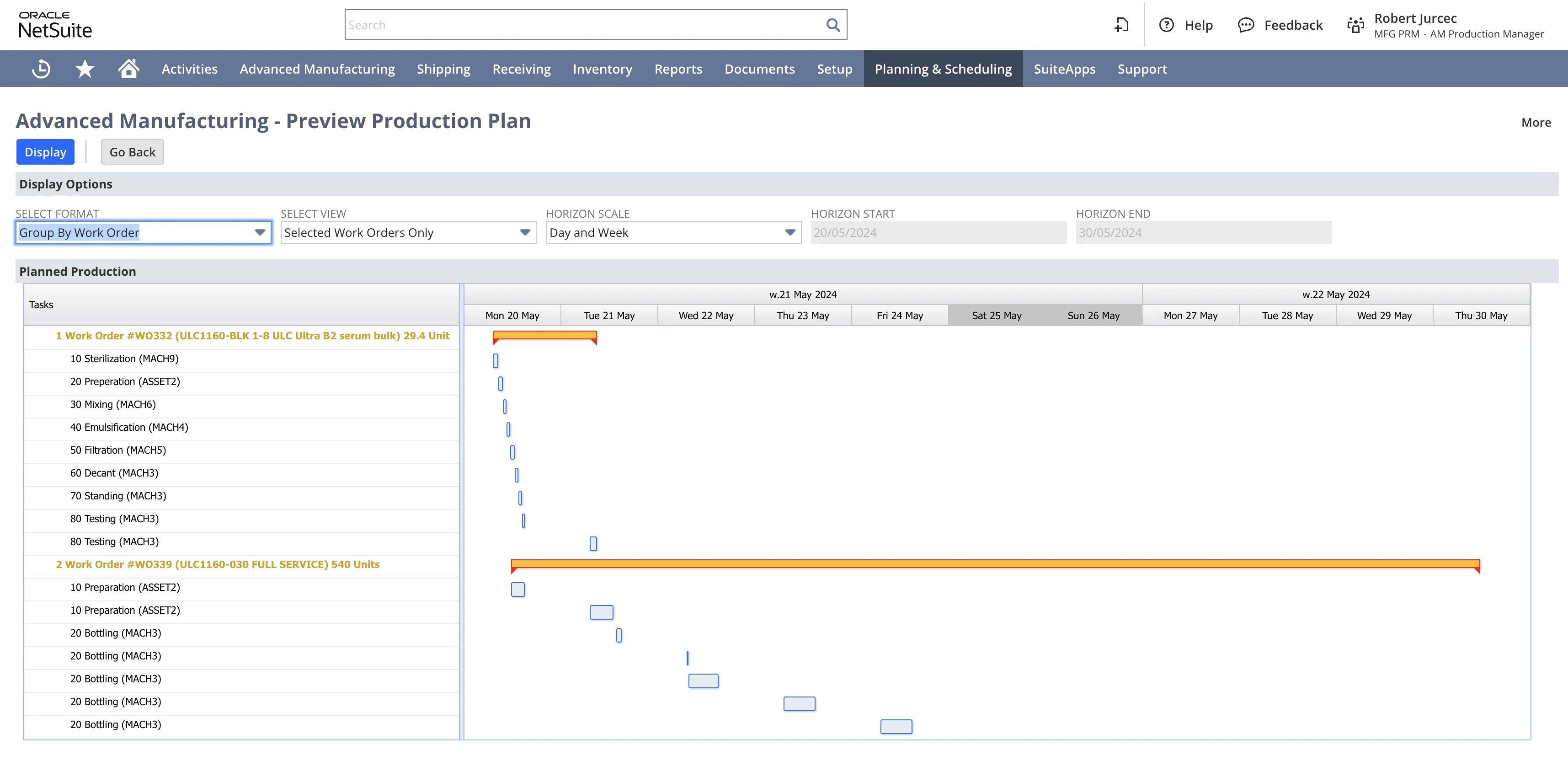 Improve Production Planning and Scheduling on NetSuite