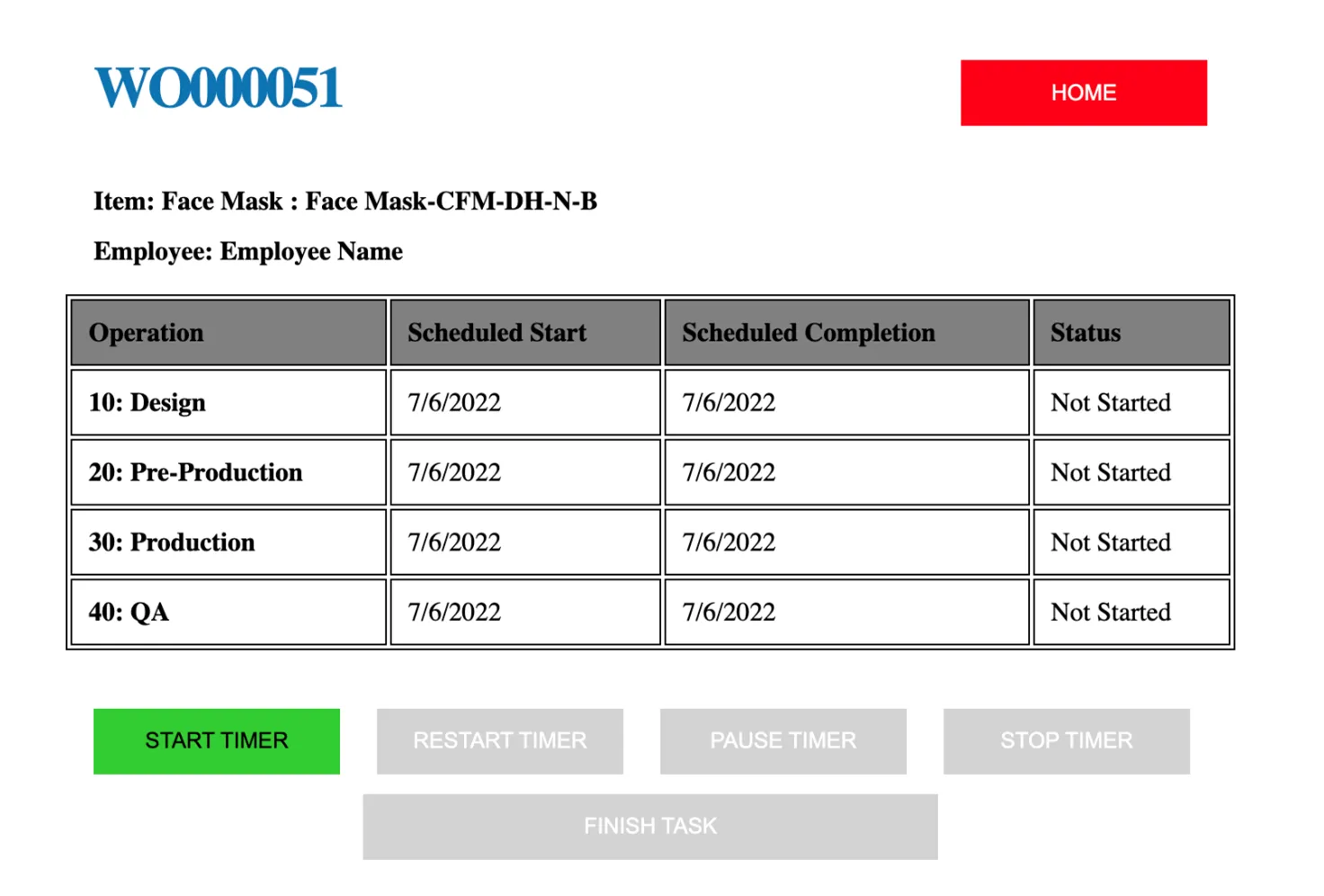 manufacturing shop floor time management