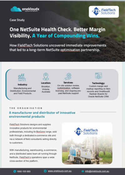 FieldTech Case Study |OneKloudX NetSuite KanBan Boards