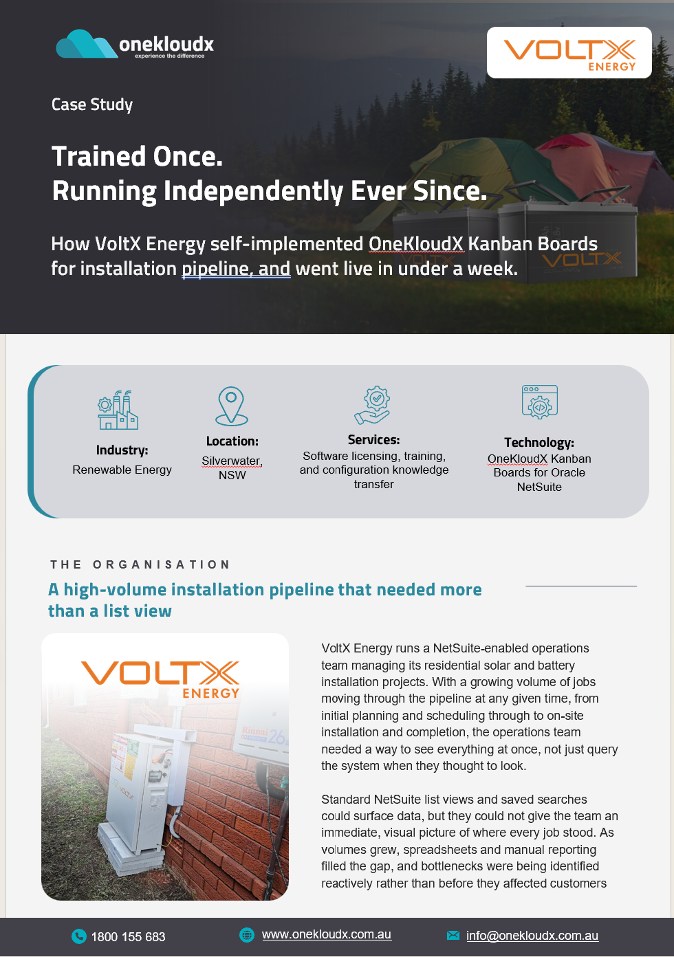 VoltX Case Study |OneKloudX NetSuite KanBan Boards